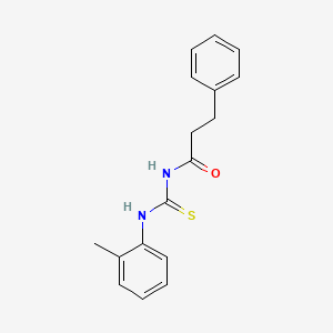molecular formula C17H18N2OS B5745781 N-{[(2-methylphenyl)amino]carbonothioyl}-3-phenylpropanamide 