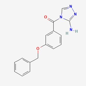 molecular formula C16H14N4O2 B5745786 4-[3-(benzyloxy)benzoyl]-4H-1,2,4-triazol-3-amine 