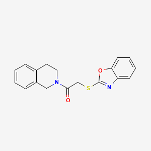 molecular formula C18H16N2O2S B5745803 2-[(1,3-benzoxazol-2-ylthio)acetyl]-1,2,3,4-tetrahydroisoquinoline 