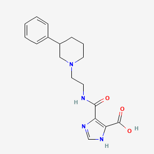 molecular formula C18H22N4O3 B5745837 5-({[2-(3-phenylpiperidin-1-yl)ethyl]amino}carbonyl)-1H-imidazole-4-carboxylic acid 