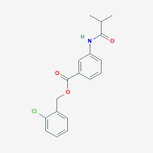 molecular formula C18H18ClNO3 B5745847 2-chlorobenzyl 3-(isobutyrylamino)benzoate 