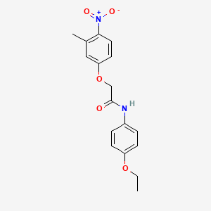 molecular formula C17H18N2O5 B5745909 N-(4-ethoxyphenyl)-2-(3-methyl-4-nitrophenoxy)acetamide 