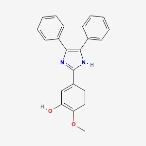 molecular formula C22H18N2O2 B5745920 5-(4,5-diphenyl-1H-imidazol-2-yl)-2-methoxyphenol 