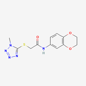 N-(2,3-dihydro-1,4-benzodioxin-6-yl)-2-[(1-methyl-1H-tetrazol-5-yl)thio]acetamide