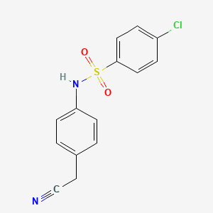 molecular formula C14H11ClN2O2S B5745952 4-chloro-N-[4-(cyanomethyl)phenyl]benzenesulfonamide 