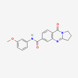 N-(3-methoxyphenyl)-9-oxo-1,2,3,9-tetrahydropyrrolo[2,1-b]quinazoline-6-carboxamide