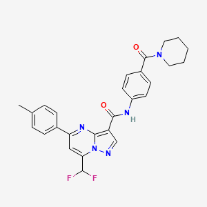 7-(difluoromethyl)-5-(4-methylphenyl)-N-[4-(1-piperidinylcarbonyl)phenyl]pyrazolo[1,5-a]pyrimidine-3-carboxamide