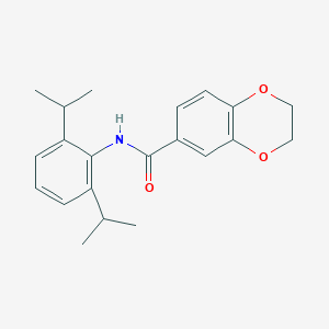 molecular formula C21H25NO3 B5745977 N-(2,6-diisopropylphenyl)-2,3-dihydro-1,4-benzodioxine-6-carboxamide 