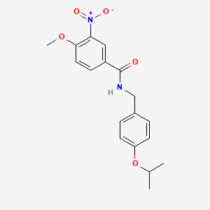 molecular formula C18H20N2O5 B5745986 N-(4-isopropoxybenzyl)-4-methoxy-3-nitrobenzamide 