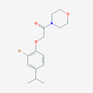 molecular formula C15H20BrNO3 B5745992 4-[(2-bromo-4-isopropylphenoxy)acetyl]morpholine 