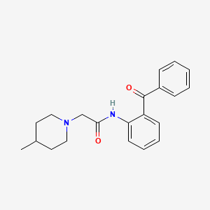 molecular formula C21H24N2O2 B5746011 N-(2-benzoylphenyl)-2-(4-methyl-1-piperidinyl)acetamide 