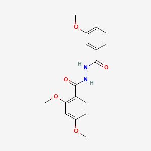 molecular formula C17H18N2O5 B5746020 2,4-dimethoxy-N'-(3-methoxybenzoyl)benzohydrazide 