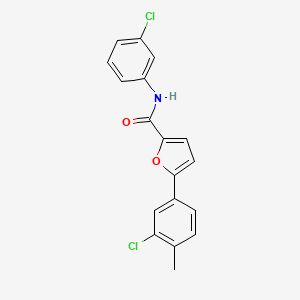 molecular formula C18H13Cl2NO2 B5746021 5-(3-chloro-4-methylphenyl)-N-(3-chlorophenyl)-2-furamide 