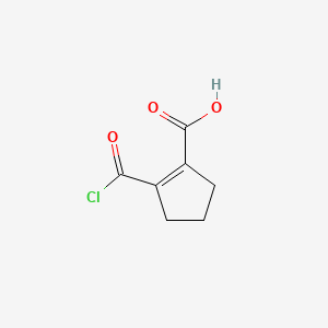 2-(Chlorocarbonyl)cyclopent-1-ene-1-carboxylic acid