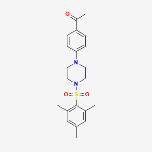 1-{4-[4-(mesitylsulfonyl)-1-piperazinyl]phenyl}ethanone