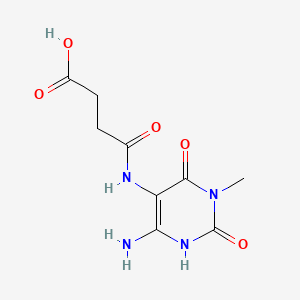 4-((6-Amino-3-methyl-2,4-dioxo-1,2,3,4-tetrahydropyrimidin-5-yl)amino)-4-oxobutanoic acid