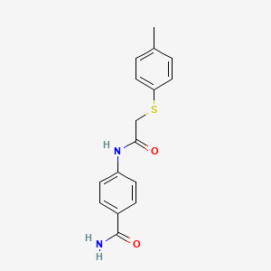 4-({[(4-methylphenyl)thio]acetyl}amino)benzamide