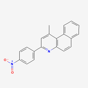molecular formula C20H14N2O2 B5746095 1-methyl-3-(4-nitrophenyl)benzo[f]quinoline 