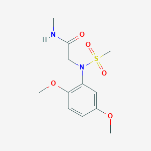 molecular formula C12H18N2O5S B5746098 N~2~-(2,5-dimethoxyphenyl)-N~1~-methyl-N~2~-(methylsulfonyl)glycinamide 