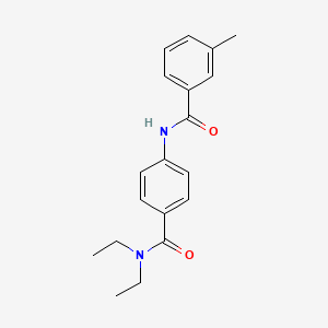 molecular formula C19H22N2O2 B5746107 N-{4-[(diethylamino)carbonyl]phenyl}-3-methylbenzamide 