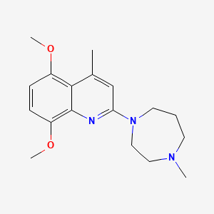 5,8-dimethoxy-4-methyl-2-(4-methyl-1,4-diazepan-1-yl)quinoline