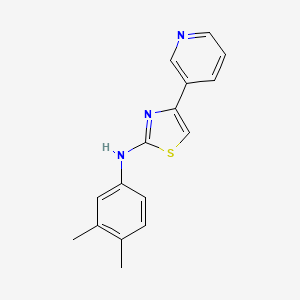 molecular formula C16H15N3S B5746124 N-(3,4-dimethylphenyl)-4-(3-pyridinyl)-1,3-thiazol-2-amine 
