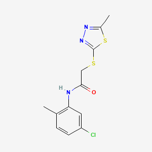 molecular formula C12H12ClN3OS2 B5746125 N-(5-chloro-2-methylphenyl)-2-[(5-methyl-1,3,4-thiadiazol-2-yl)thio]acetamide 
