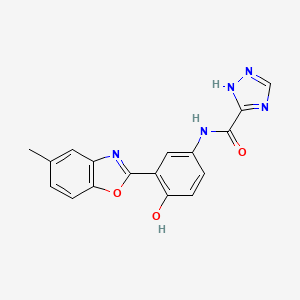 molecular formula C17H13N5O3 B5746149 N-[4-hydroxy-3-(5-methyl-1,3-benzoxazol-2-yl)phenyl]-1H-1,2,4-triazole-3-carboxamide 