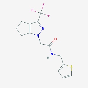 molecular formula C14H14F3N3OS B5746158 N-(2-thienylmethyl)-2-[3-(trifluoromethyl)-5,6-dihydrocyclopenta[c]pyrazol-1(4H)-yl]acetamide 