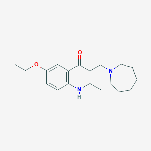 molecular formula C19H26N2O2 B5746228 3-(1-azepanylmethyl)-6-ethoxy-2-methyl-4-quinolinol 