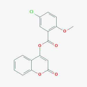 2-oxo-2H-chromen-4-yl 5-chloro-2-methoxybenzoate