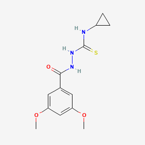 molecular formula C13H17N3O3S B5746237 N-cyclopropyl-2-(3,5-dimethoxybenzoyl)hydrazinecarbothioamide 