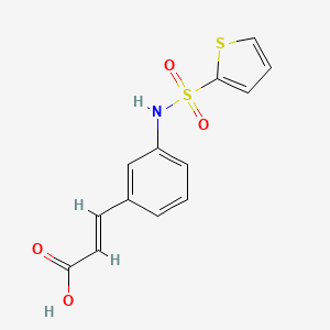 molecular formula C13H11NO4S2 B5746264 3-{3-[(2-thienylsulfonyl)amino]phenyl}acrylic acid 