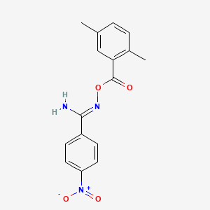 molecular formula C16H15N3O4 B5746269 N'-[(2,5-dimethylbenzoyl)oxy]-4-nitrobenzenecarboximidamide 