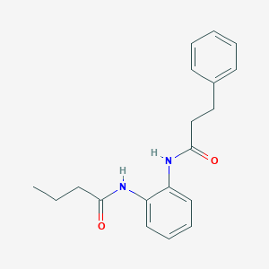 molecular formula C19H22N2O2 B5746273 N-{2-[(3-phenylpropanoyl)amino]phenyl}butanamide 