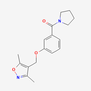 molecular formula C17H20N2O3 B5746302 3,5-dimethyl-4-{[3-(1-pyrrolidinylcarbonyl)phenoxy]methyl}isoxazole 