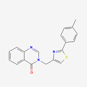 molecular formula C19H15N3OS B5746308 3-{[2-(4-methylphenyl)-1,3-thiazol-4-yl]methyl}-4(3H)-quinazolinone 