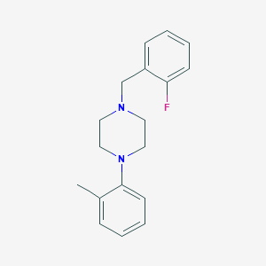 molecular formula C18H21FN2 B5746331 1-(2-fluorobenzyl)-4-(2-methylphenyl)piperazine 