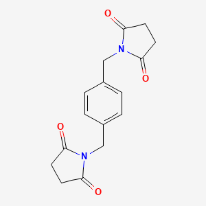 molecular formula C16H16N2O4 B5746370 1,1'-[1,4-phenylenebis(methylene)]di(2,5-pyrrolidinedione) 