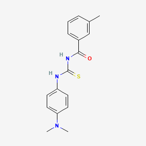 molecular formula C17H19N3OS B5746381 N-({[4-(dimethylamino)phenyl]amino}carbonothioyl)-3-methylbenzamide 