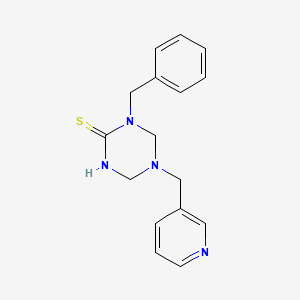 molecular formula C16H18N4S B5746389 1-benzyl-5-(3-pyridinylmethyl)-1,3,5-triazinane-2-thione 