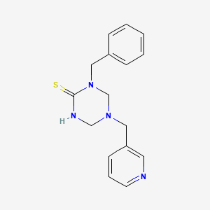 molecular formula C16H18N4S B5746389 1-Benzyl-5-(pyridin-3-ylmethyl)-1,3,5-triazinane-2-thione 