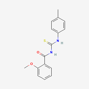 molecular formula C16H16N2O2S B5746392 2-methoxy-N-{[(4-methylphenyl)amino]carbonothioyl}benzamide 