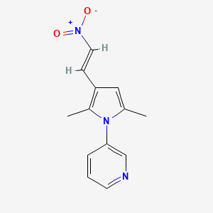 molecular formula C13H13N3O2 B5746406 3-[2,5-dimethyl-3-(2-nitrovinyl)-1H-pyrrol-1-yl]pyridine 