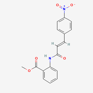 molecular formula C17H14N2O5 B5746412 methyl 2-{[3-(4-nitrophenyl)acryloyl]amino}benzoate 