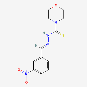 molecular formula C12H14N4O3S B5746433 N'-(3-nitrobenzylidene)-4-morpholinecarbothiohydrazide 