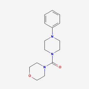 molecular formula C15H21N3O2 B5746442 4-[(4-phenyl-1-piperazinyl)carbonyl]morpholine 