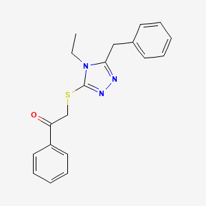 molecular formula C19H19N3OS B5746453 2-[(5-benzyl-4-ethyl-4H-1,2,4-triazol-3-yl)thio]-1-phenylethanone 
