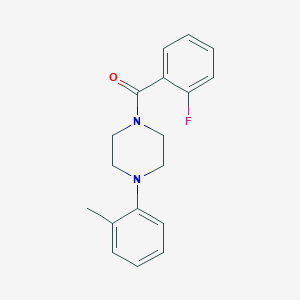 molecular formula C18H19FN2O B5746491 1-(2-fluorobenzoyl)-4-(2-methylphenyl)piperazine 