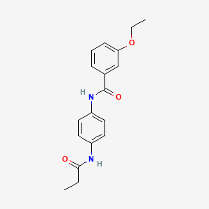molecular formula C18H20N2O3 B5746494 3-ethoxy-N-[4-(propionylamino)phenyl]benzamide 